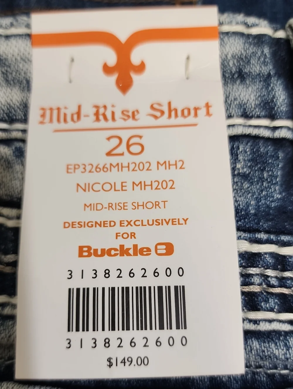 Rock Revival Embellished Denim Shorts womens 26 nwt number 2080